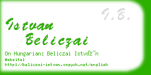 istvan beliczai business card